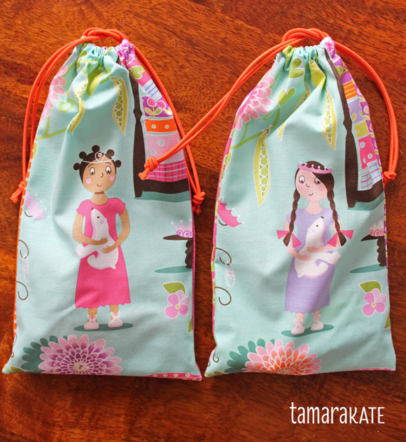 princess  the pea fabric loot bags